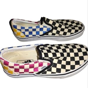 Van slip checkered slip ons